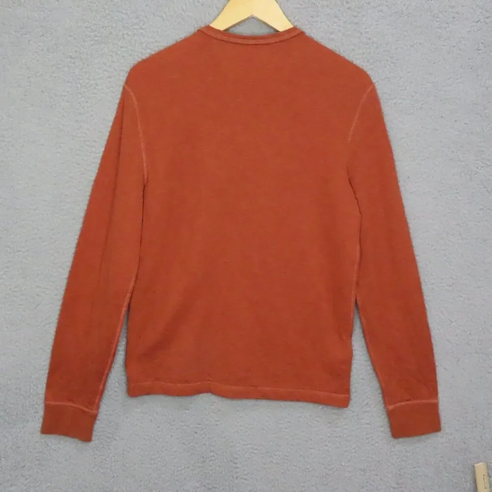 Penguin Munsingwear Shirt Mens Small Orange Knitted Crew Neck Long Sleeve NEW - Picture 3 of 11